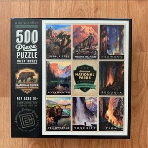 500 Piece Jigsaw Puzzle, 18X24 INCHES, "AMERICAN NATIONAL PARKS"